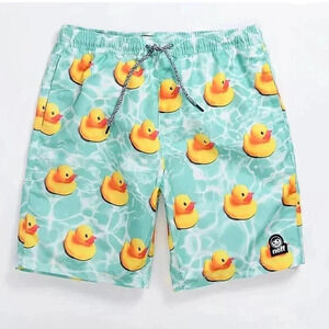 Neff Mint Green Rubber Ducks Swim Shorts Size Small